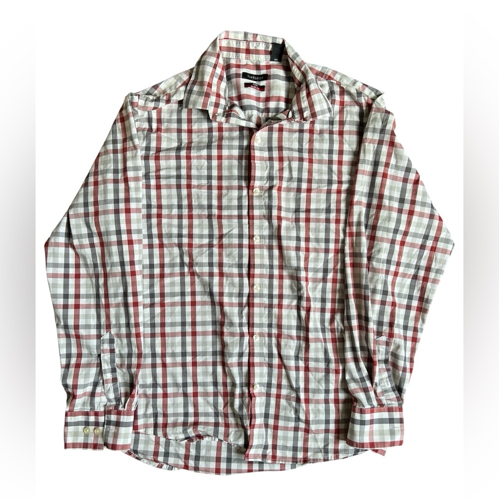 VAN HEUSEN Men’s Plaid Button Up Shirt